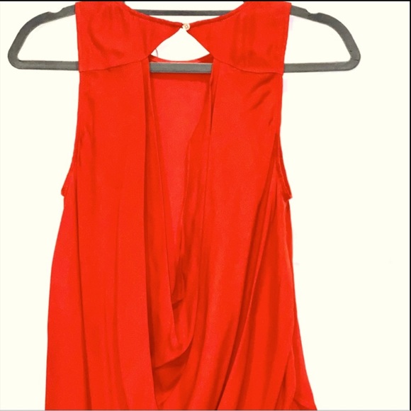 Haute Hippie Orange Sleeveless Blouse Women’s Size XS Exposed Back NEW WITH TAGS - Picture 6 of 12